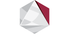 Burgundy Diamond Mines logo featuring a geometric diamond symbol and white text.