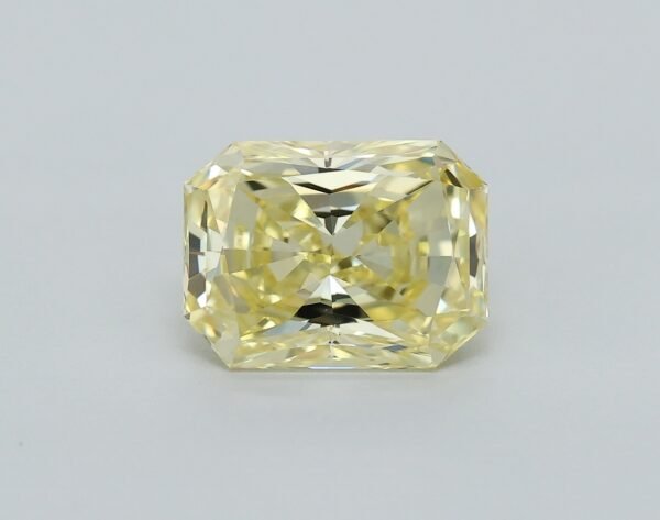 0.74 carat, Colour - Y5  Fancy Intense Yellow, Clarity - VVS2, Shape - Rectangular Radiant,  BDM