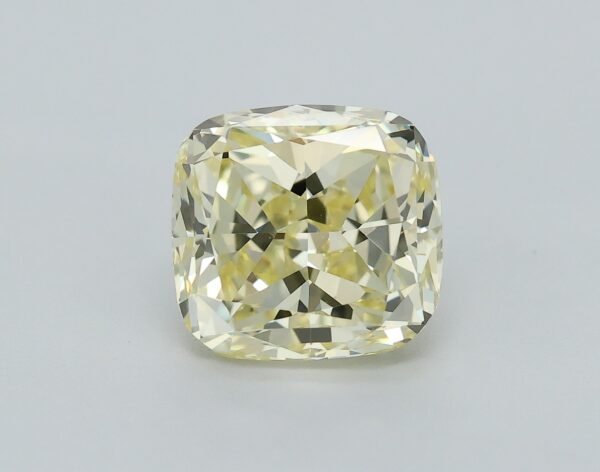 0.97 carat, Colour - Y1  Fancy Light Yellow, Clarity - VVS1, Shape - Modified Cushion,  BDM