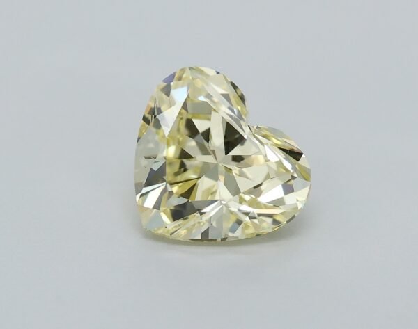 0.85 carat, Colour - Y2  Fancy Light Yellow, Clarity - VS2, Shape - Heart,  BDM