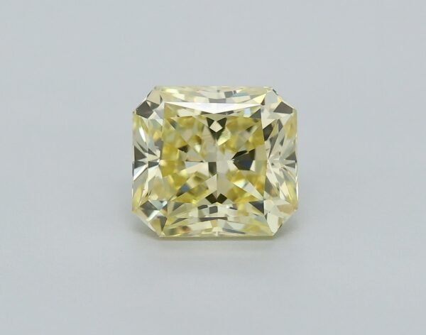 0.62 carat, Colour - Y4  Fancy Yellow, Clarity - VS2, Shape - Rectangular Radiant,  BDM