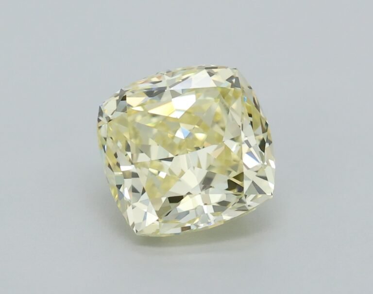 1.03 carat, Colour – Y3  Fancy Yellow, Clarity – VVS1, Shape – Modified Cushion,  BDM