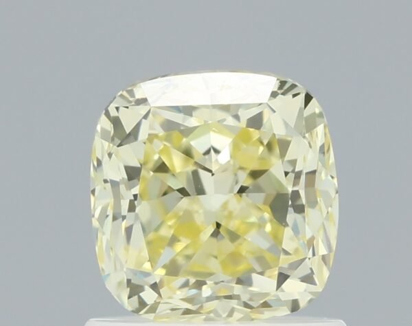 1.11 carat, Colour - Y2  Fancy Light Yellow, Clarity - VS2, Shape - Modified Cushion,  BDM