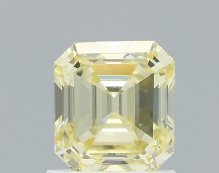 1.19 carat, Colour – Y4  Fancy Yellow, Clarity – IF, Shape – Emerald,  BDM