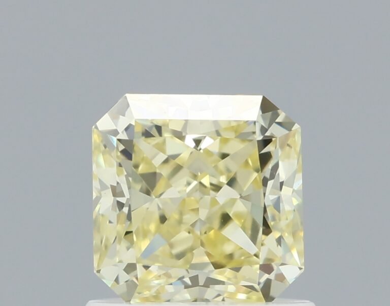 1.03 carat, Colour – Y4  Fancy Yellow, Clarity – VS1, Shape – Square Radiant,  BDM
