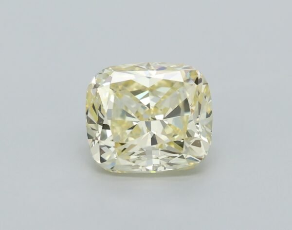 0.82 carat, Colour - Y2  Fancy Light Yellow, Clarity - VS1, Shape - Modified Cushion,  BDM