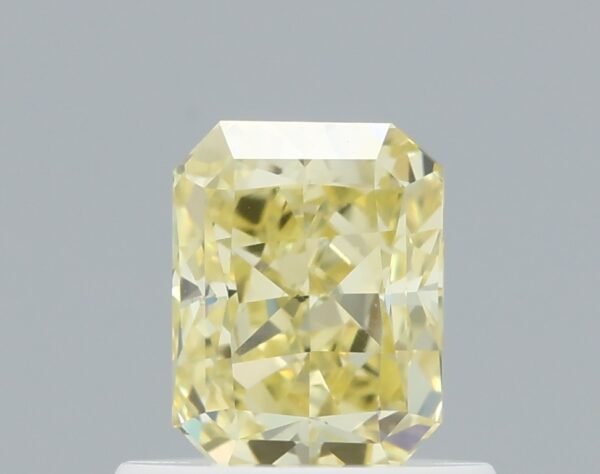 0.66 carat, Colour - Y4  Fancy Yellow, Clarity - VVS2, Shape - Modified Radiant,  BDM