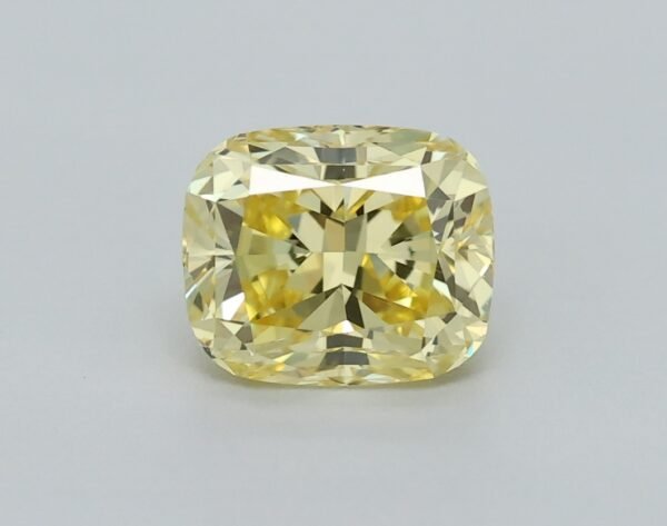 0.45 carat, Colour - Y5  Fancy Intense Yellow, Clarity - VVS1, Shape - Modified Cushion,  BDM