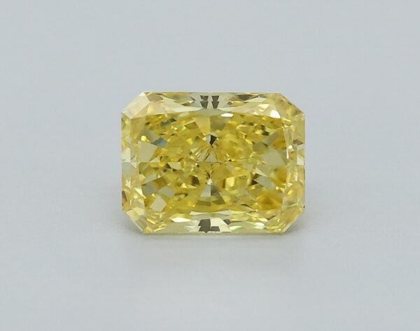 0.29 carat, Colour - Y7  Fancy Vivid Yellow, Clarity - VS1, Shape - Rectangular Radiant,  BDM