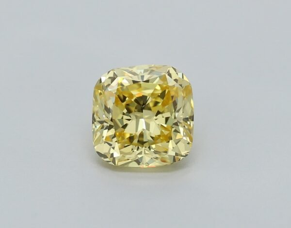 0.52 carat, Colour - Y6  Fancy Intense Yellow, Clarity - VVS1, Shape - Modified Cushion,  BDM
