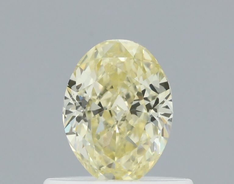 0.52 carat, Colour – Y3  Fancy Yellow, Clarity – IF, Shape – Modified Oval,  BDM