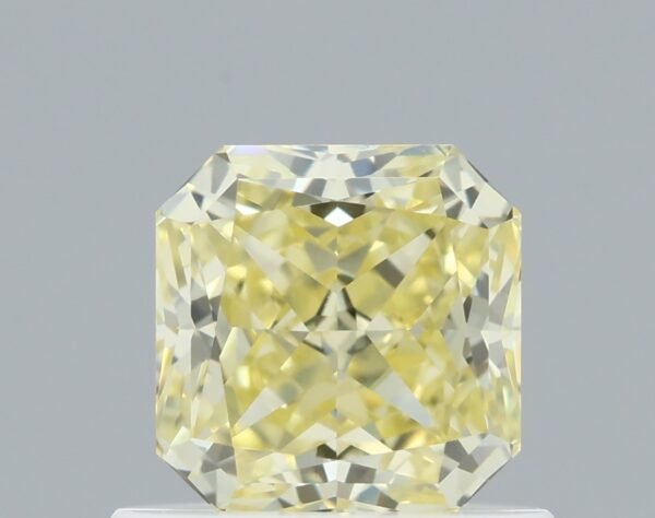 0.70 carat, Colour - Y3  Fancy Yellow, Clarity - VVS1, Shape - Square Radiant,  BDM