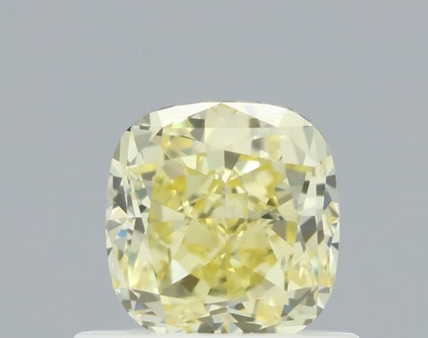 0.71 carat, Colour - Y3  Fancy Yellow, Clarity - SI1, Shape - Modified Cushion,  BDM