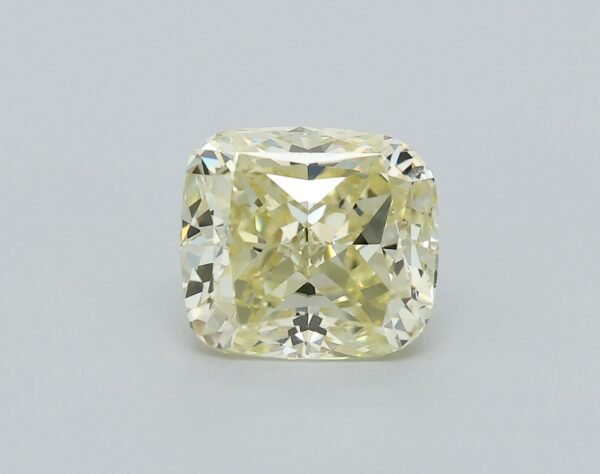 0.65 carat, Colour - Y2  Fancy Light Yellow, Clarity - VVS2, Shape - Modified Cushion,  BDM